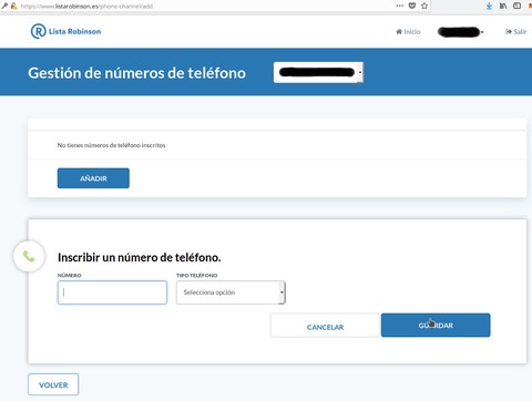 lista robinson bloquear llamadas telefono