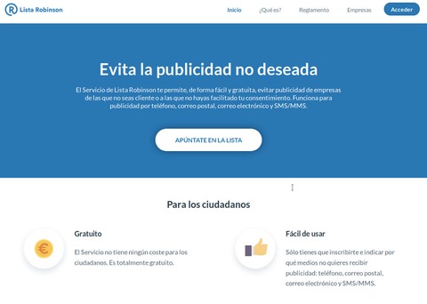 lista robinson bloquear telefonos