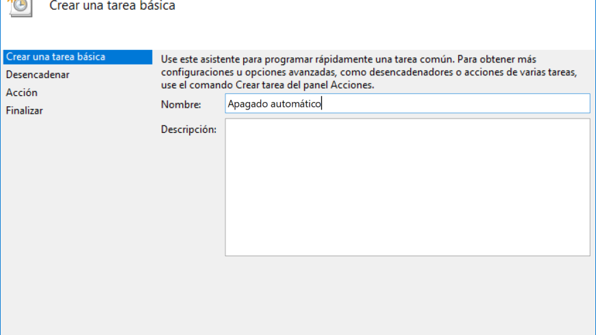 crear tarea basica nombre