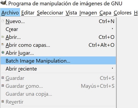 editar multiples imagenes g i m p batch image manipulation