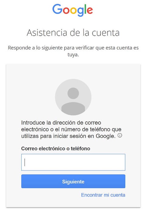recuperar contraseña gmail olvidada